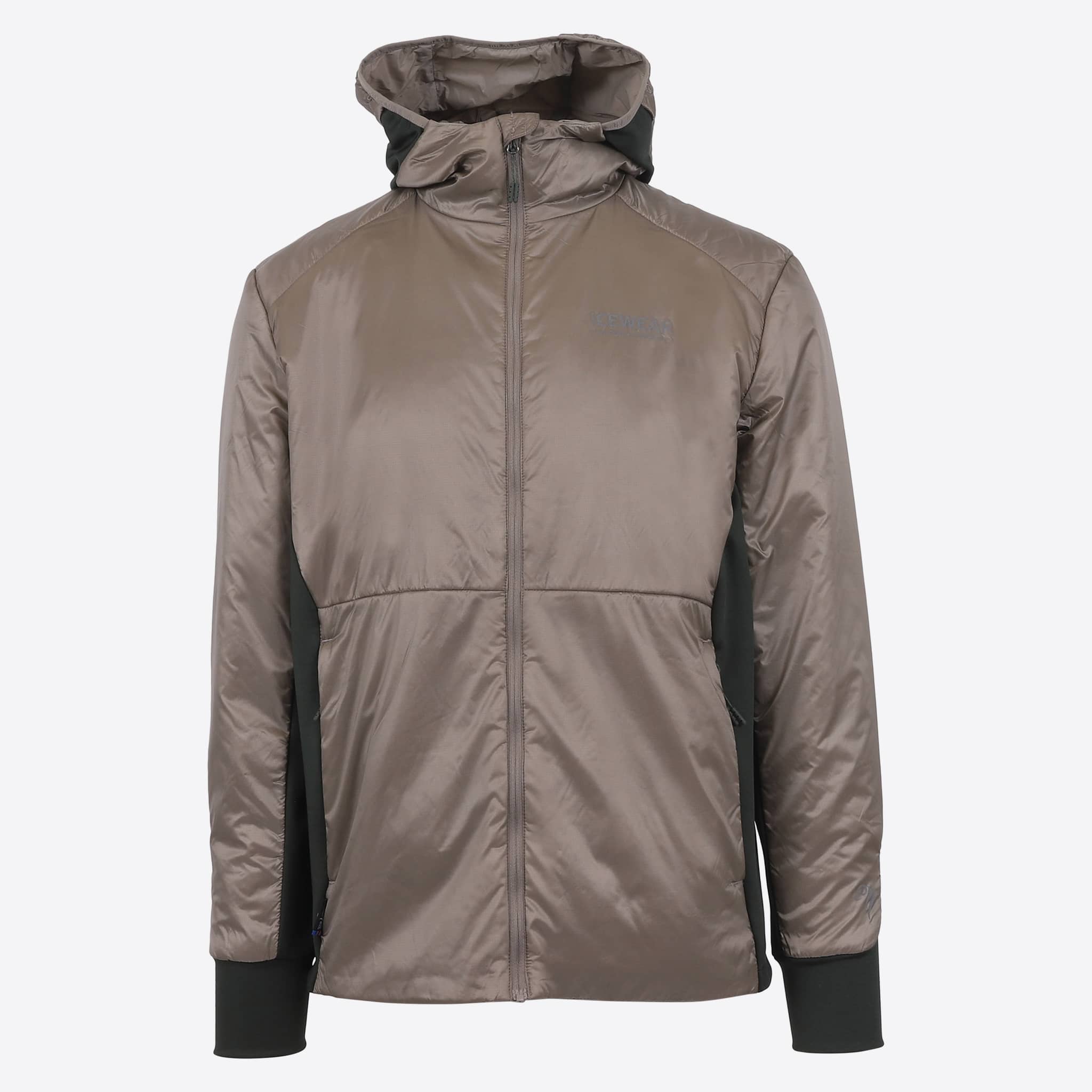 Black sheep Icelandic wool filled hooded jacket